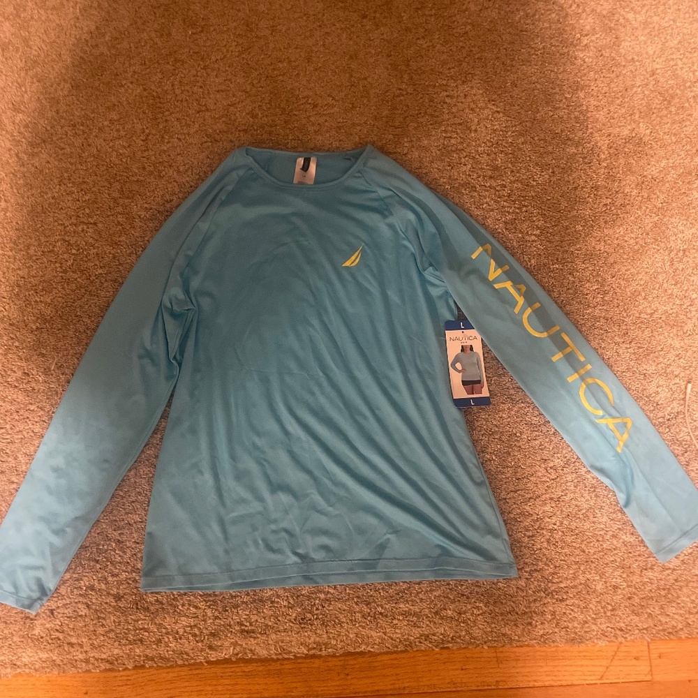 NWT Nautica poly/spandex long sleeve shirt L